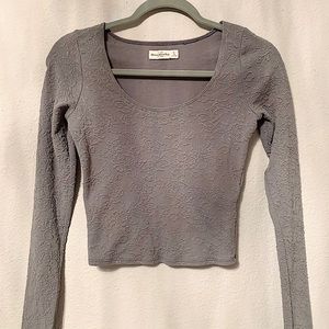 Gray Crop Top
